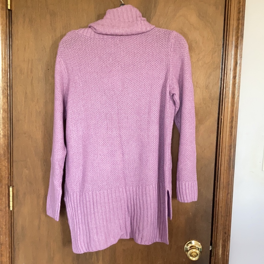 Sonoma sweater cowlneck supersoft tunic lavender casual boho office M - Picture 9 of 17